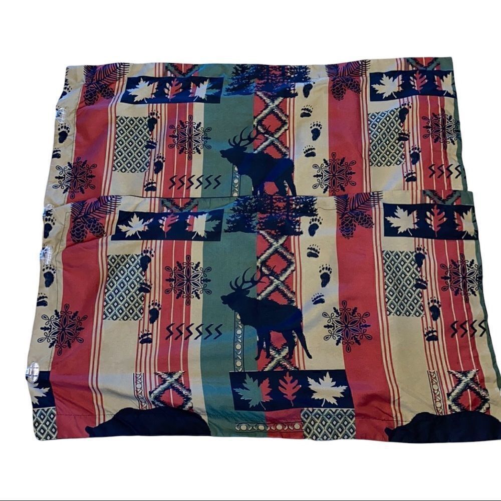 Cabin Moose Themed King Size Pillow Shams - Picture 2 of 4